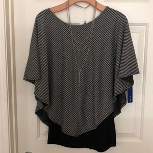 Grey black striped blouse (or better offer)